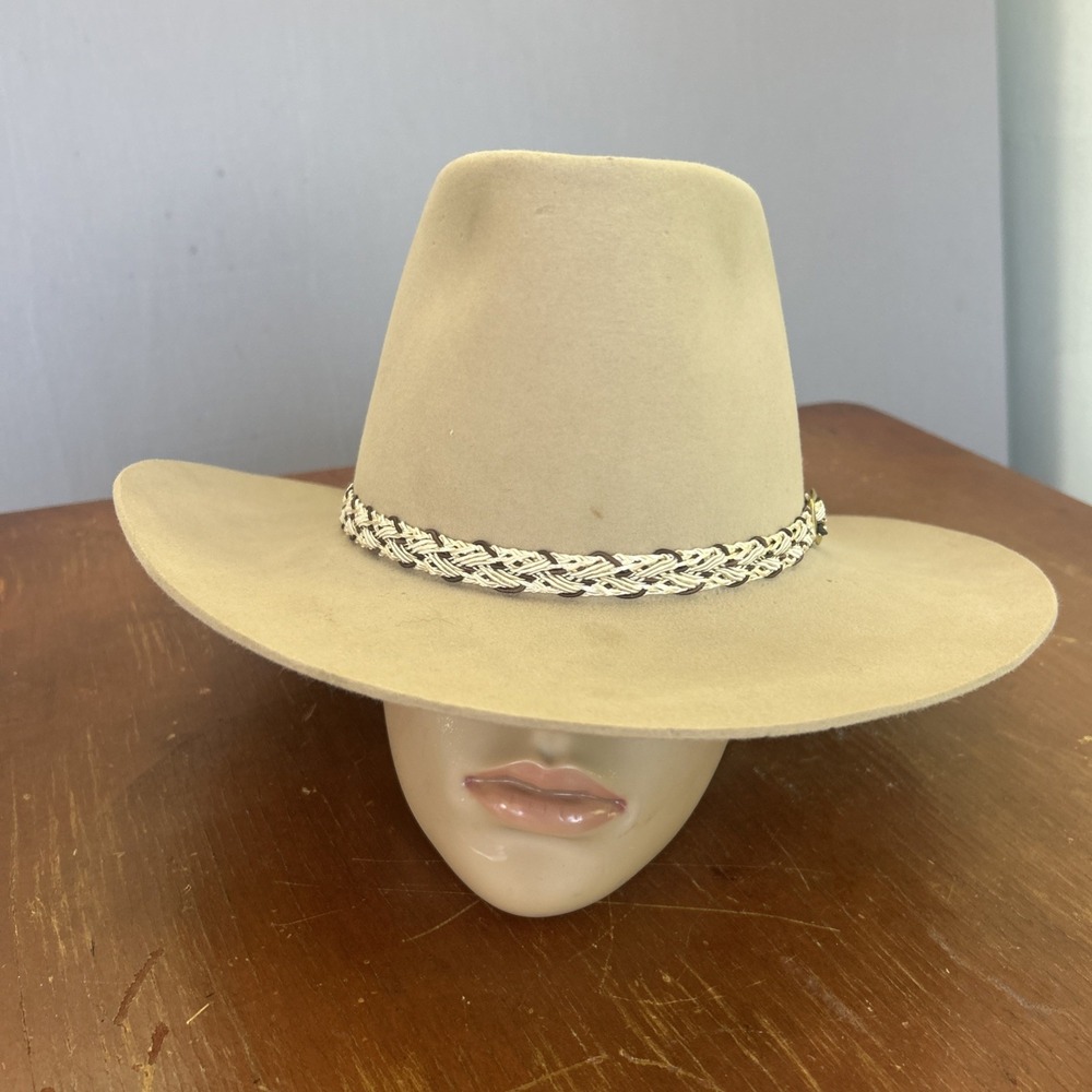 Vintage Stetson Silverbelly Cowboy Hat 3X Beaver 6 7/8 1950's-60's‎ Union Tag - Picture 2 of 13